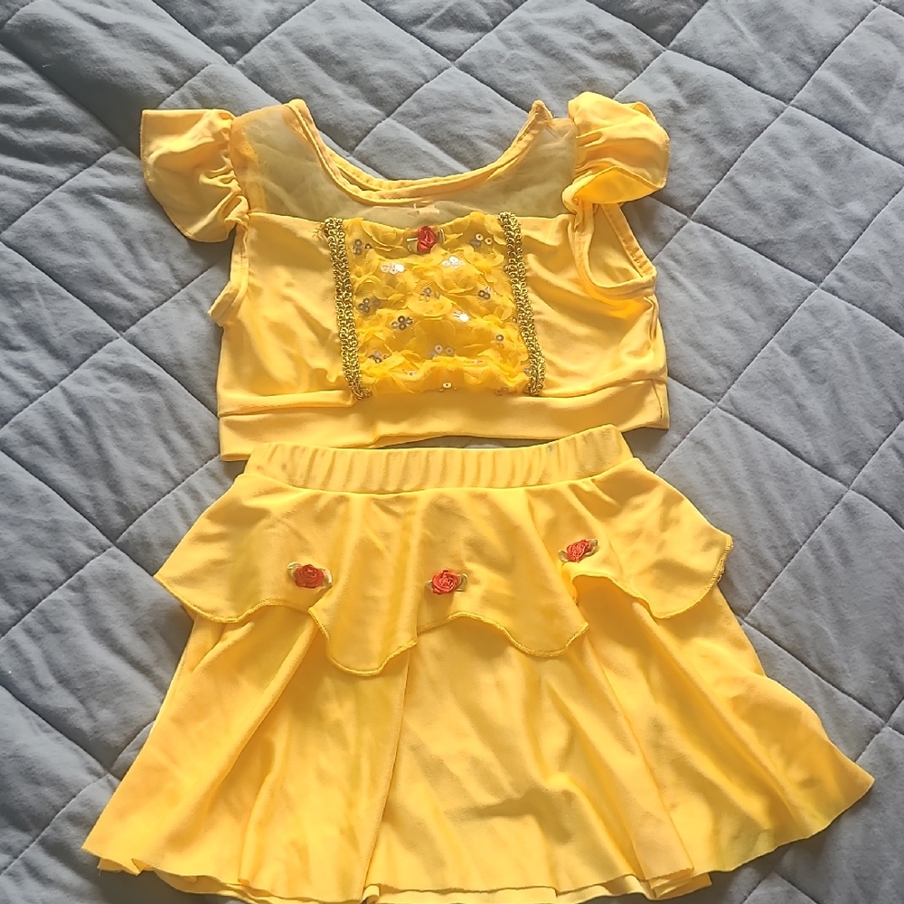 Belle Inspired 2 Piece Bathing Suit Sixe 6/6x